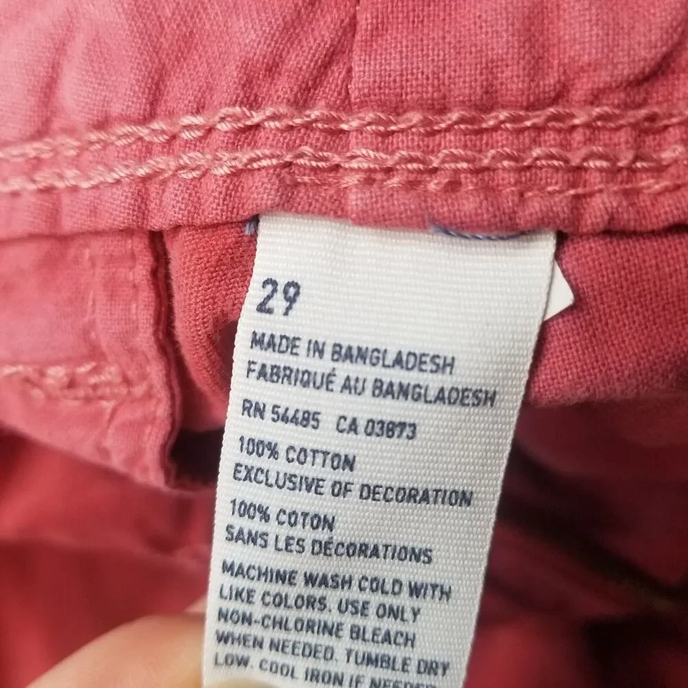 American Eagle Chino Shorts Men's 29 Faded Red Jean 11